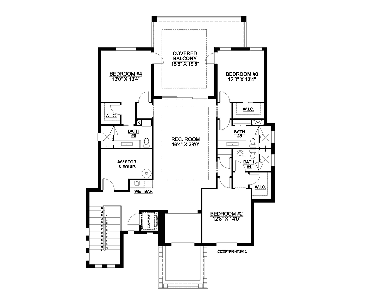 House Plan 77513 Level Two