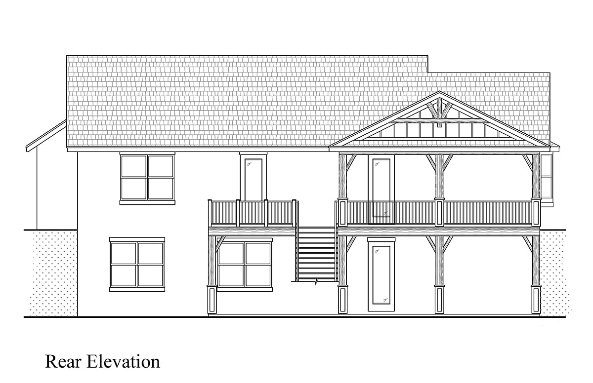 House Plan 77516 Rear Elevation