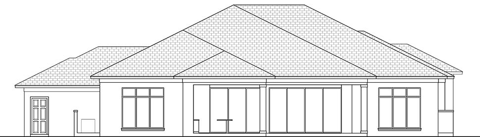 Modern Plan with 4530 Sq. Ft., 4 Bedrooms, 5 Bathrooms, 4 Car Garage Picture 5