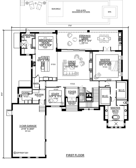 House Plan 77621 First Level Plan