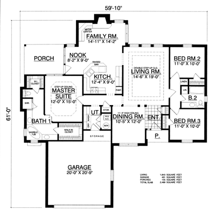 House Plan 77714 First Level Plan