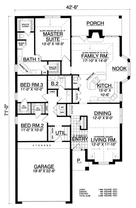 House Plan 77715 First Level Plan