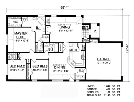 House Plan 77750 First Level Plan