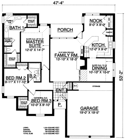 House Plan 77755 First Level Plan