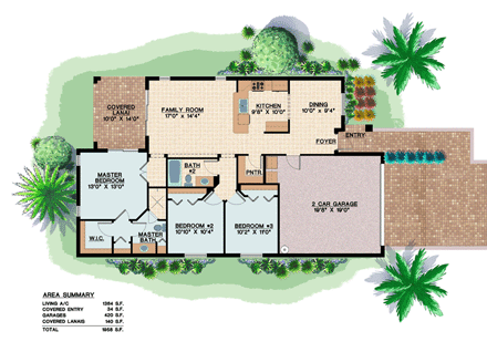 House Plan 78107 First Level Plan