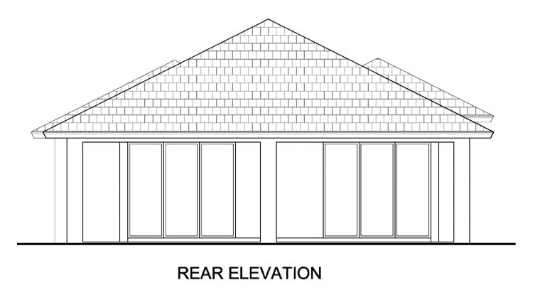 Mediterranean Rear Elevation of Plan 78110