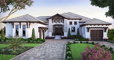 Coastal Contemporary Elevation of Plan 78116