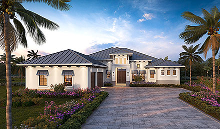 Florida Modern Elevation of Plan 78117