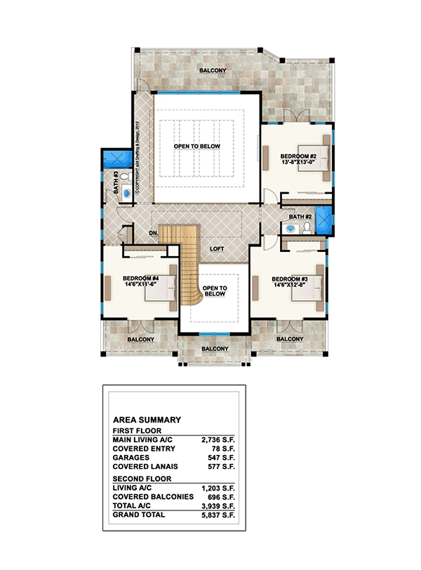 Coastal Florida Level Two of Plan 78123