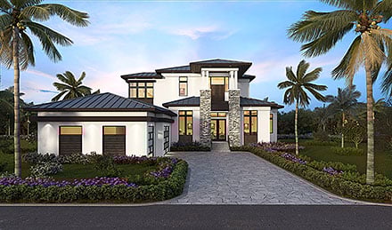 Modern Elevation of Plan 78140