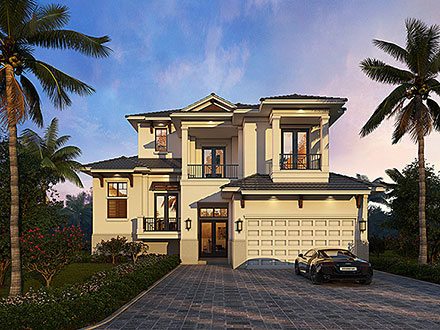Coastal Florida Elevation of Plan 78141