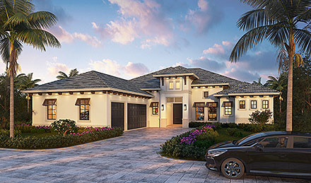 Florida Modern Elevation of Plan 78144