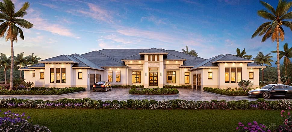 Contemporary, Modern Plan with 6240 Sq. Ft., 5 Bedrooms, 7 Bathrooms, 4 Car Garage Picture 5