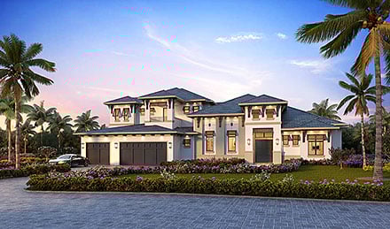 Modern House Plan 78161 with 4 Beds, 4 Baths, 3 Car Garage