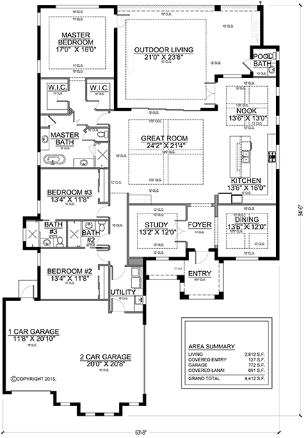 House Plan 78179 First Level Plan
