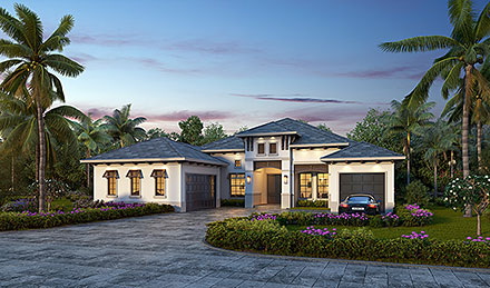 Florida Modern Elevation of Plan 78180