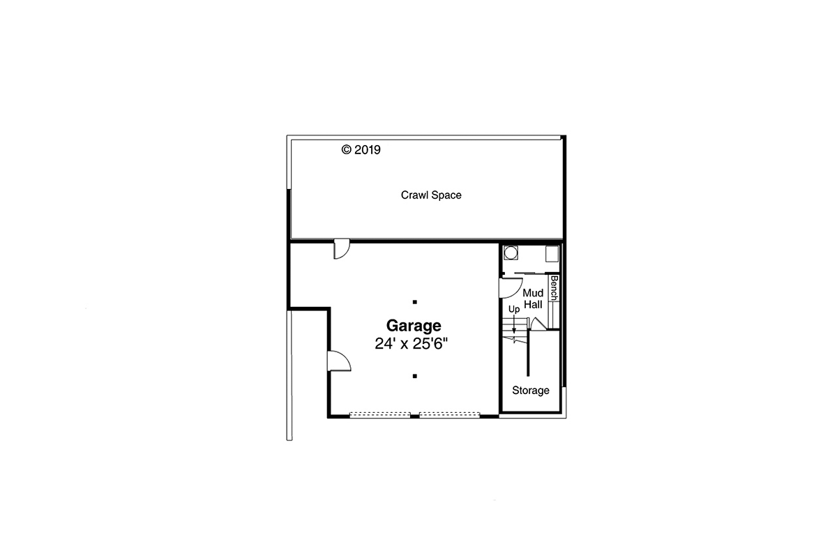 Contemporary Modern Prairie Style Lower Level of Plan 78400