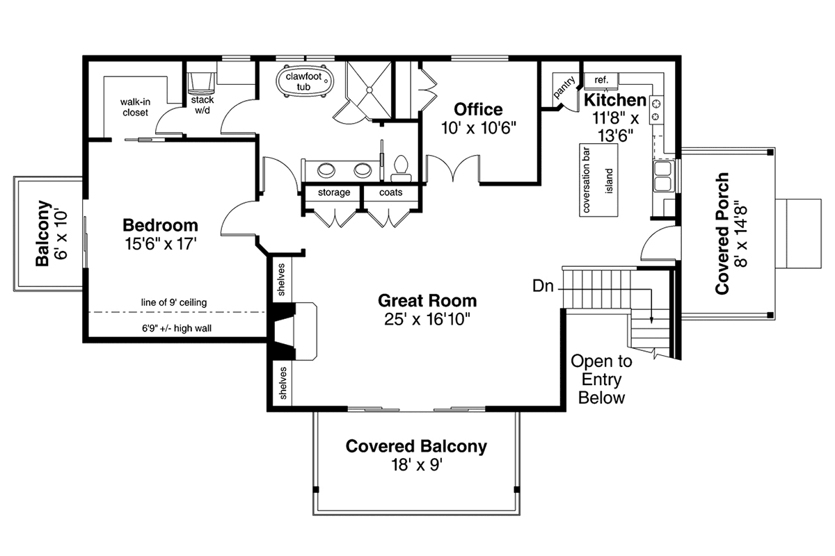 House Plan 78401 Level One