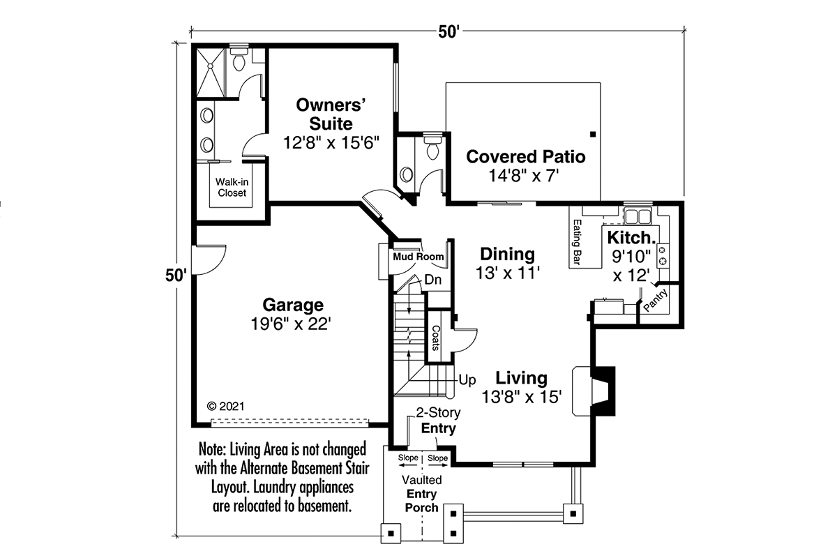 Country Craftsman Traditional Alternate Level One of Plan 78405