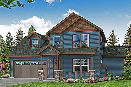 Country Craftsman Traditional Elevation of Plan 78405