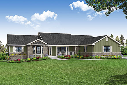 Country Ranch Elevation of Plan 78411