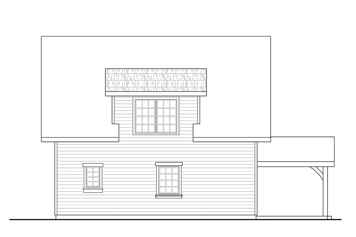  Rear Elevation of Plan 78413