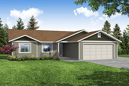 Country Ranch Traditional Elevation of Plan 78414