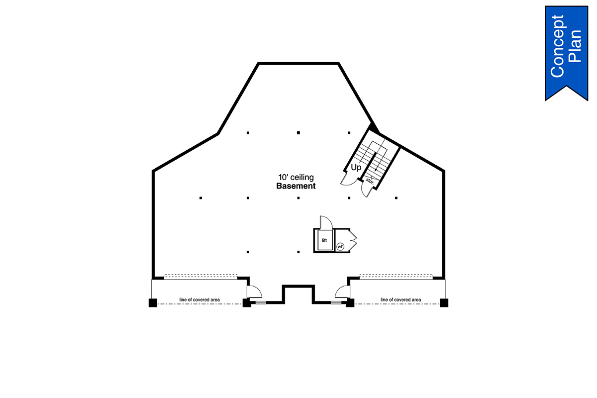 Contemporary Southwest Lower Level of Plan 78418