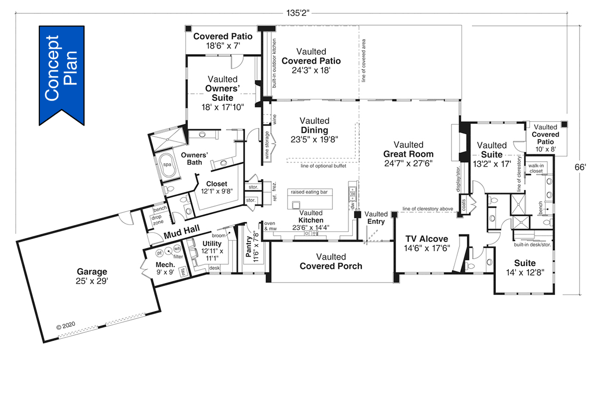 Contemporary Level One of Plan 78422