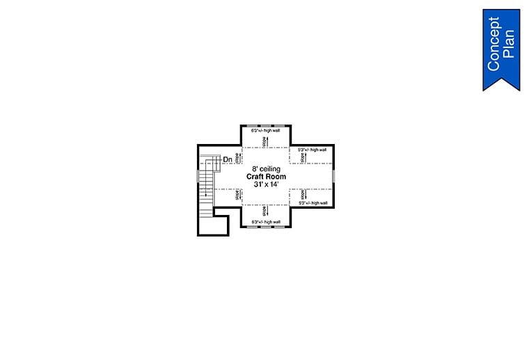 Craftsman, Ranch Plan with 4656 Sq. Ft., 4 Bedrooms, 4 Bathrooms, 2 Car Garage Picture 6