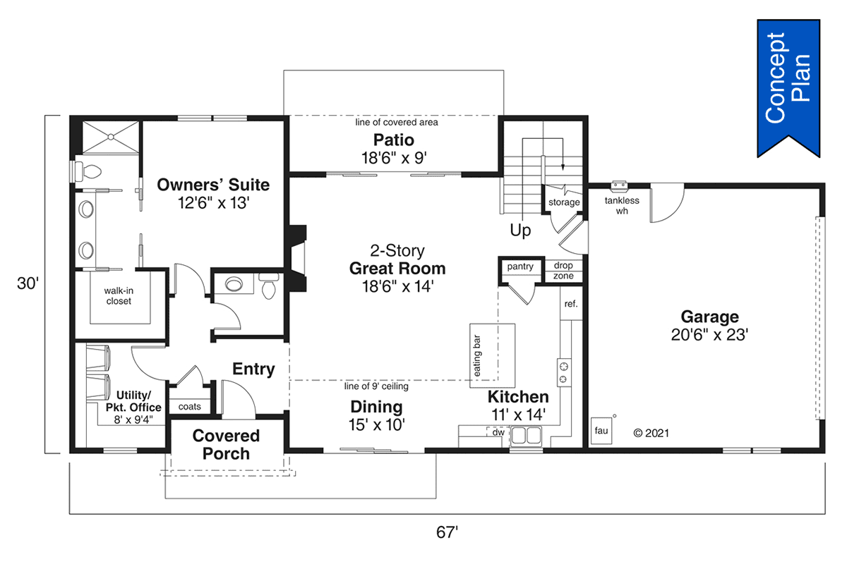 Contemporary Level One of Plan 78426