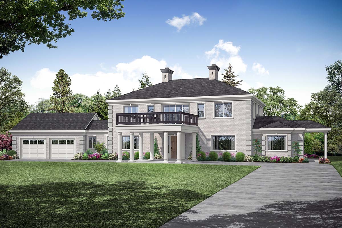 Plan 78431 | Colonial, European House with 5 Bed, 7 Bath, 2 Car