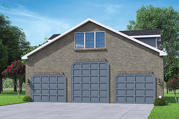 Garage Plan 78433 - 3 Car Garage Apartment Elevation