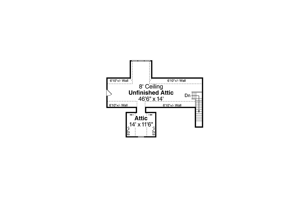 Craftsman Prairie Style Ranch Level Two of Plan 78439