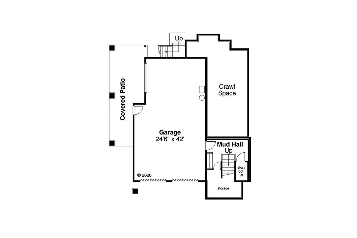 Contemporary Lower Level of Plan 78442