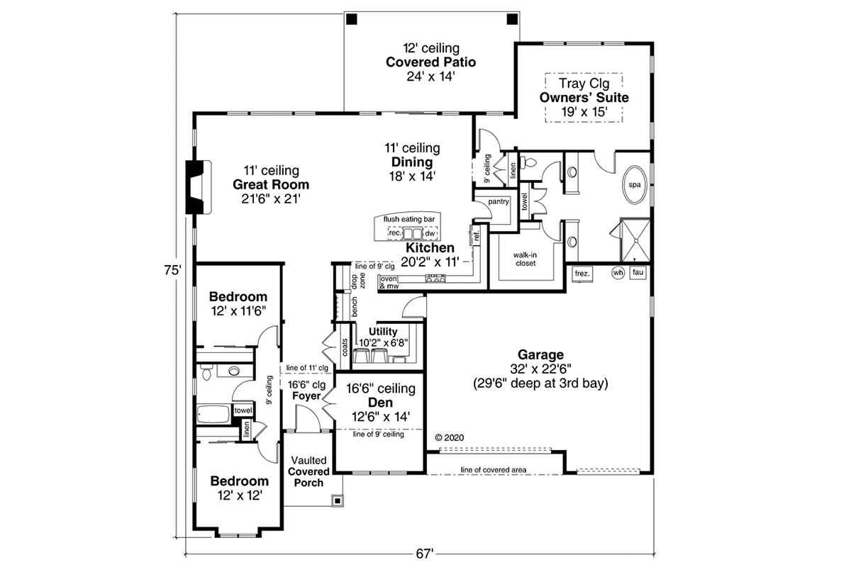 Contemporary Level One of Plan 78461