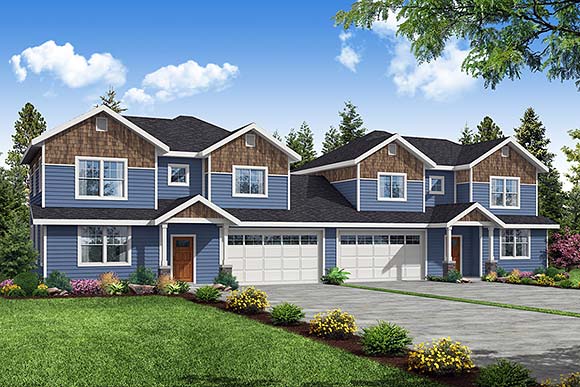 Multi-Family Plan 78465 Elevation