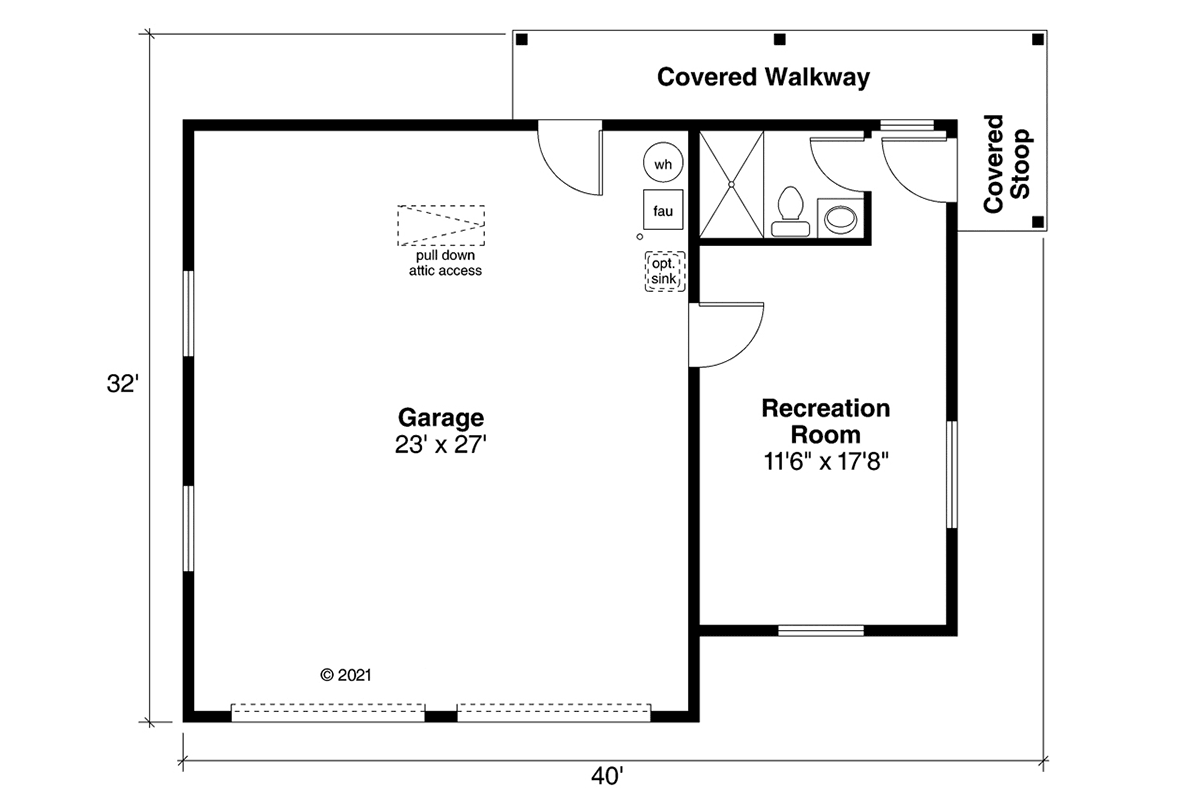 Cottage Country Level One of Plan 78466