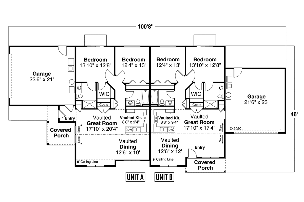 Country Craftsman Ranch Level One of Plan 78468