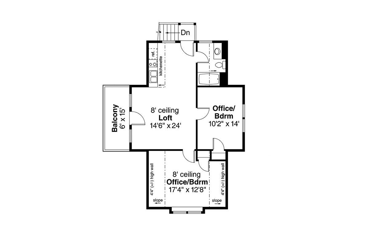 Cottage Craftsman Level Two of Plan 78469