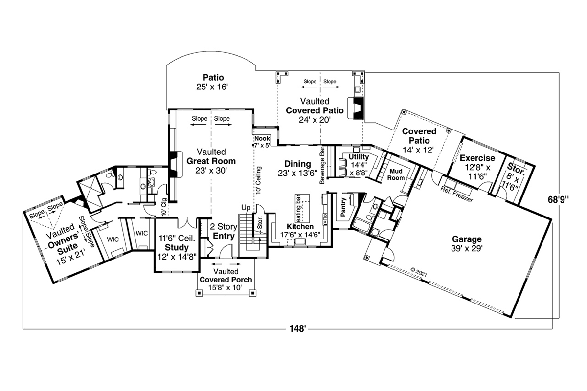 House Plan 78481 Level One