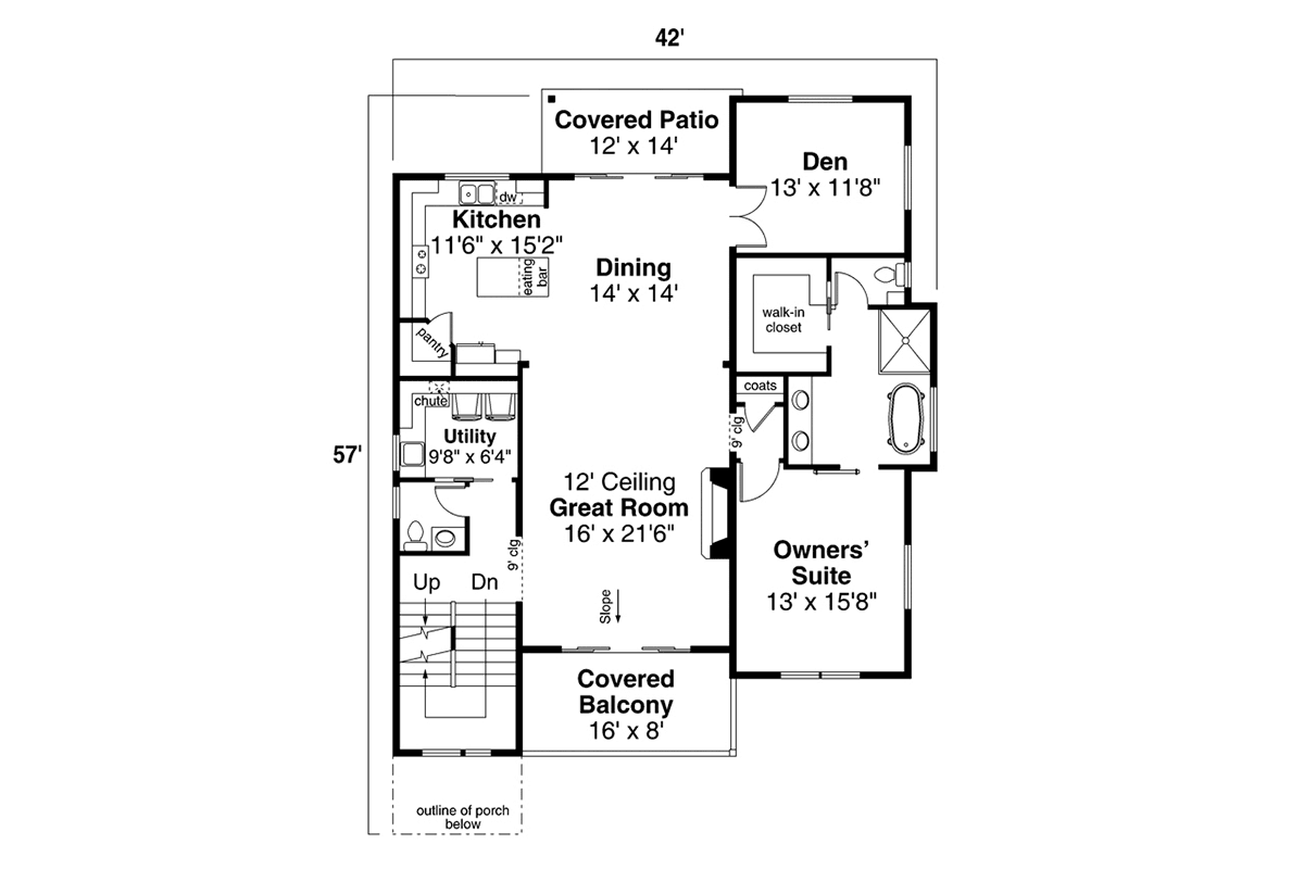 Contemporary Level One of Plan 78488