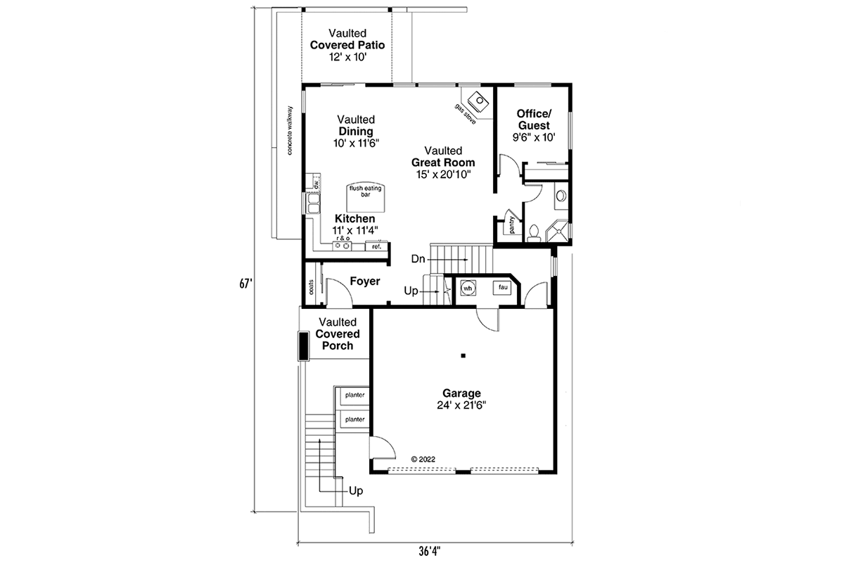 Contemporary Level One of Plan 78492
