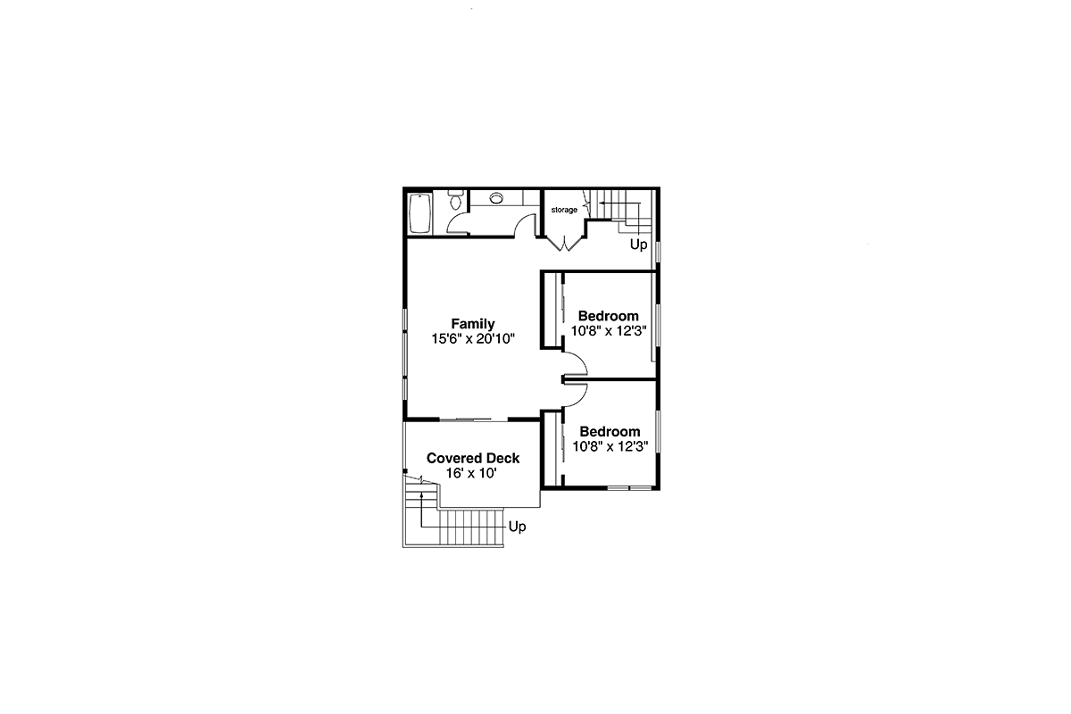 Contemporary Prairie Style Lower Level of Plan 78493