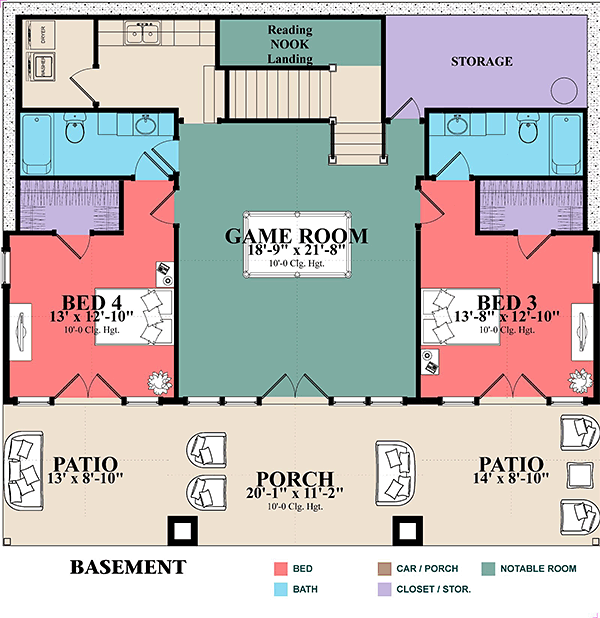 Coastal European Lower Level of Plan 78504