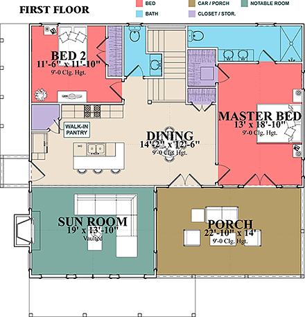 House Plan 78508 First Level Plan