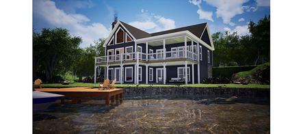 Bungalow Coastal Craftsman Farmhouse Traditional Elevation of Plan 78508