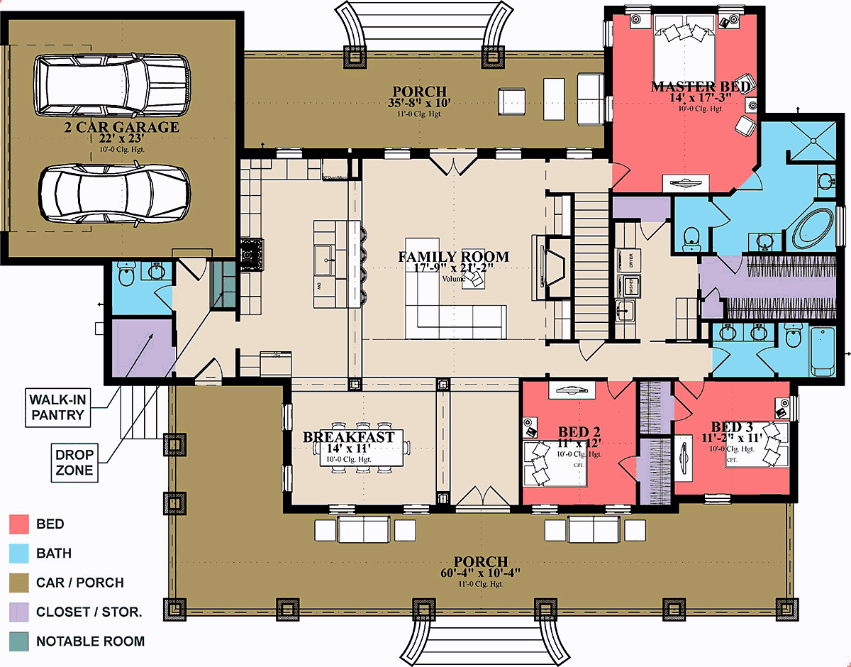 House Plan 78513 Traditional Style With 2949 Sq Ft 5 Bed 3