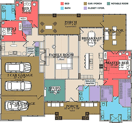 House Plan 78515 First Level Plan