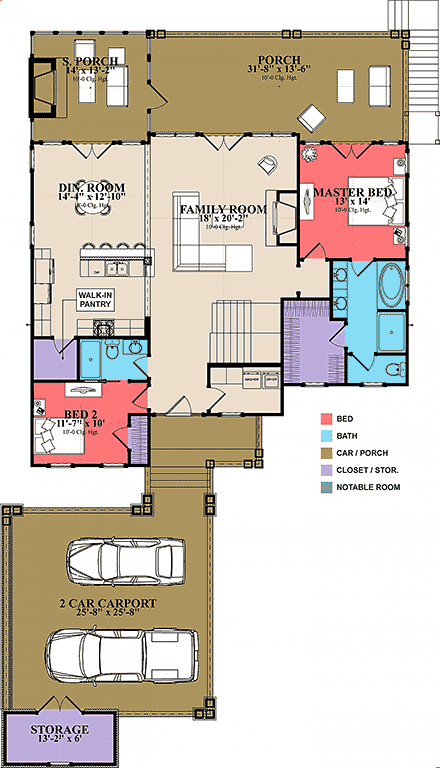 House Plan 78518 First Level Plan